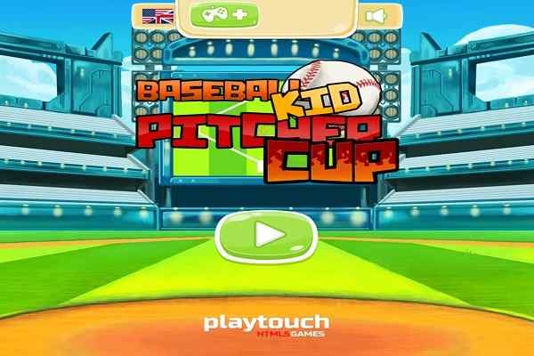 Play Online Baseball kid Pitcher cup Game