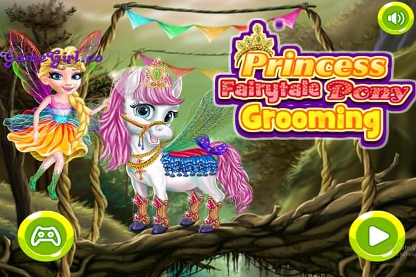 Play Online Princess Fairytale Pony Grooming Game