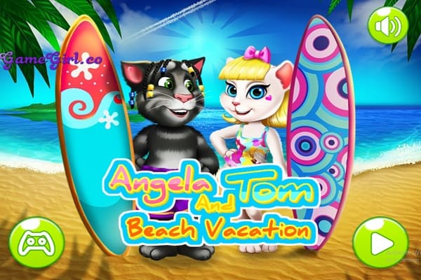 Play Online Angela And Tom Beach Vacation Game