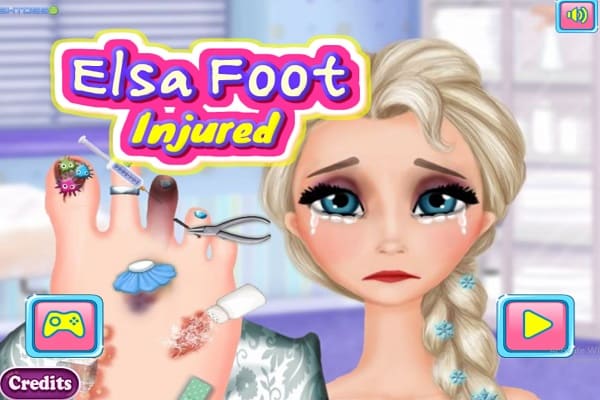 Play Online Elsa Foot Injured Game