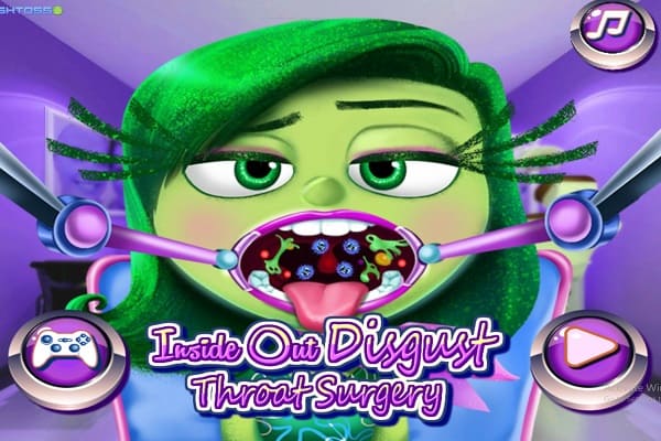 Play Online Inside Out Disgust Throat Surgery Game